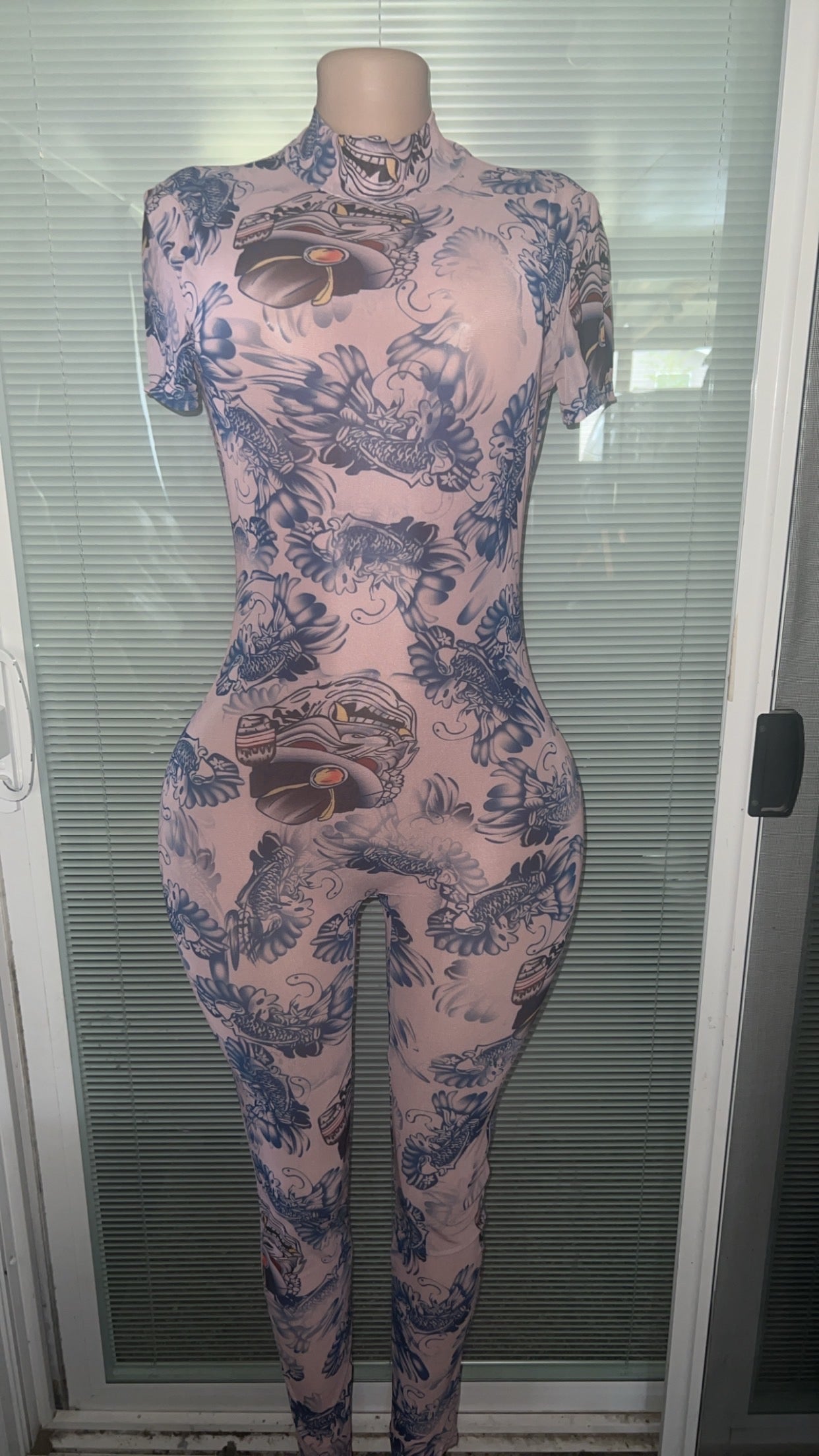 Medium Stretchy Chinese Jumpsuit See Through