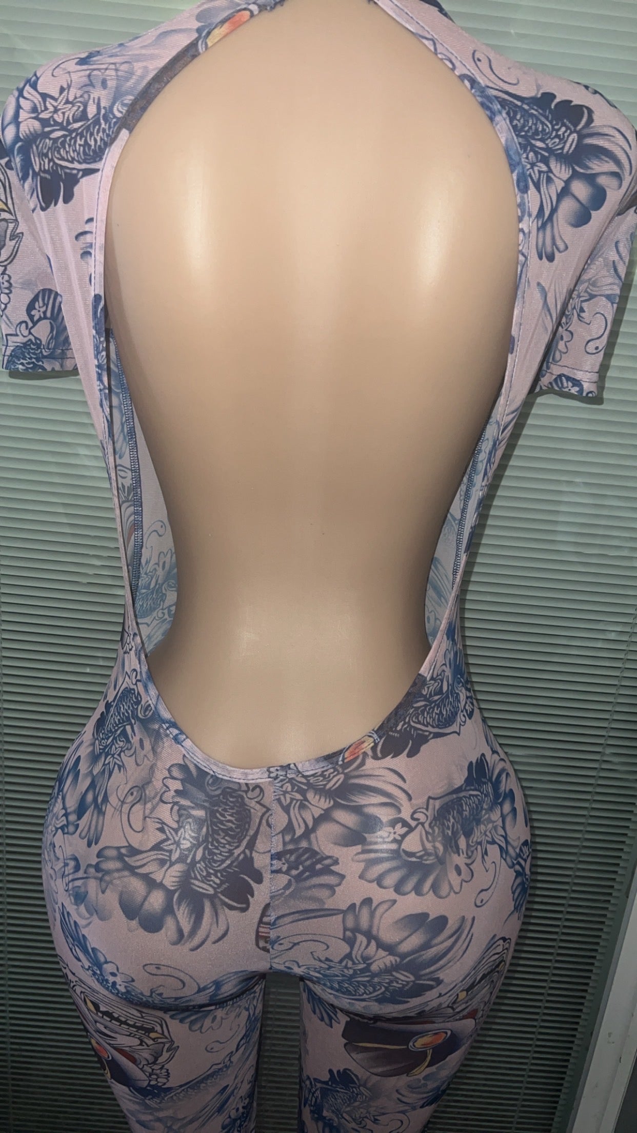 Medium Stretchy Chinese Jumpsuit See Through