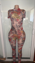 Load image into Gallery viewer, Medium Stretchy Chinese Jumpsuit See Through
