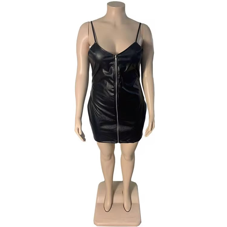 Leather Zip Dress