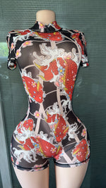 Load image into Gallery viewer, See Through Chinese Romper
