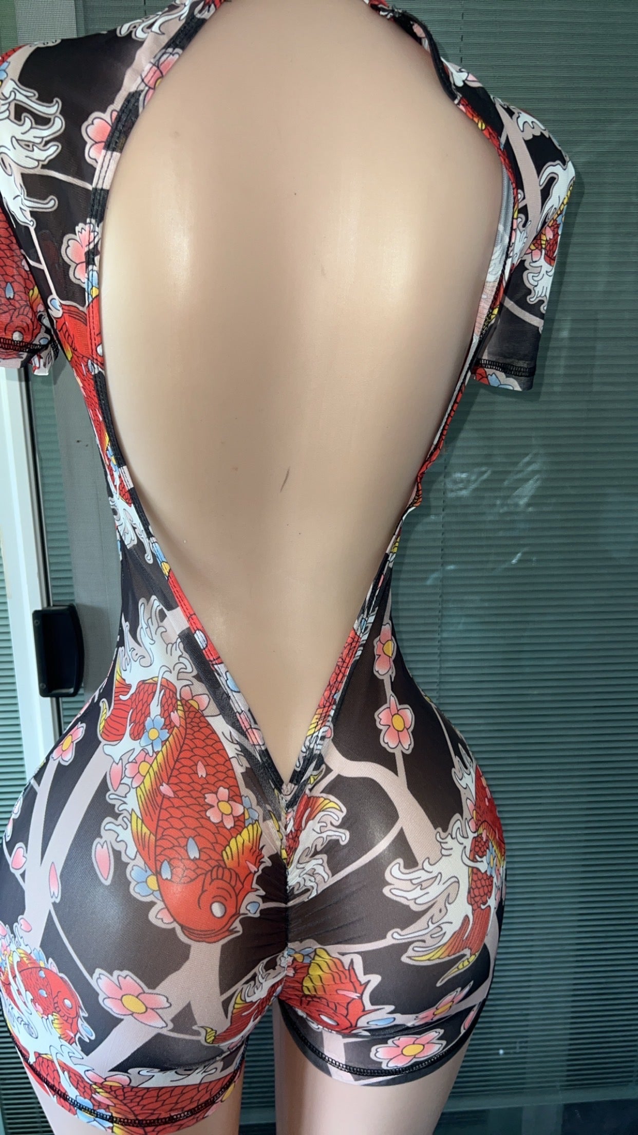See Through Chinese Romper