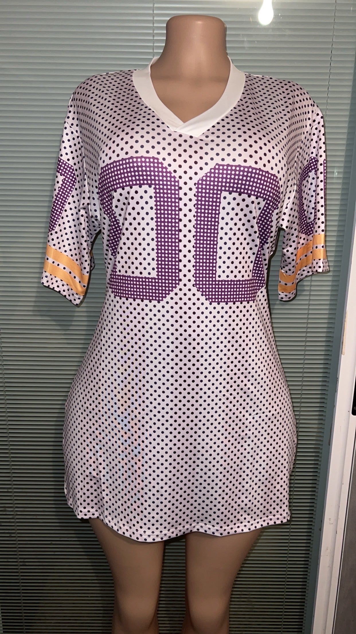 Oversized Purple Dot Dress