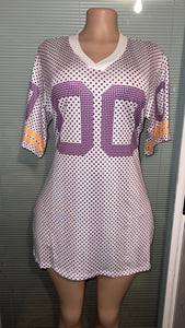Oversized Purple Dot Dress