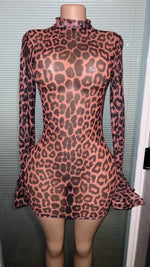 Load image into Gallery viewer, Small Stretchy Leopard See Through Dress
