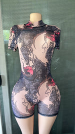 Load image into Gallery viewer, See Through Chinese Romper
